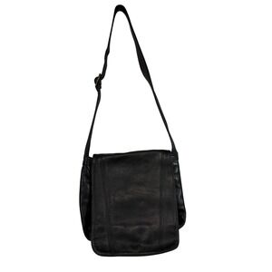 VTG Coronado Leather Co. Black Leather‎ Crossbody Key-Locking CCW Bag Purse